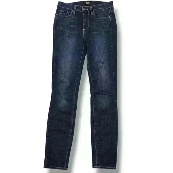 PAIGE WOMEN'S HOXTON ANKLE SKINNY LEG STRETCH BLUE JEANS Size 26 Blue #174 - Picture 2 of 8